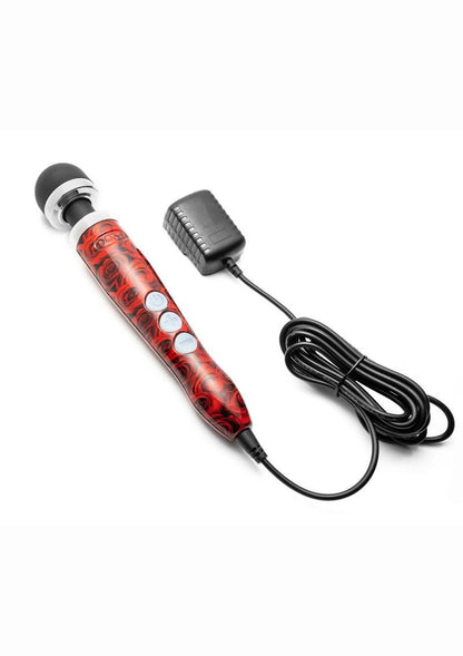 Doxy Die Cast 3 Wand Plug-In Wand Massager - Black/Red/Rose Pattern