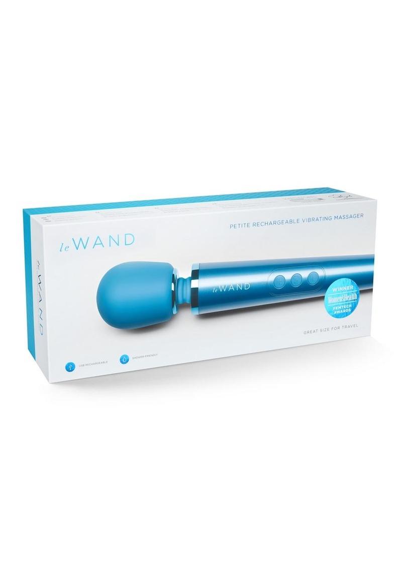 Le Wand Petite Rechargeable Silicone Vibrating Massager - Blue